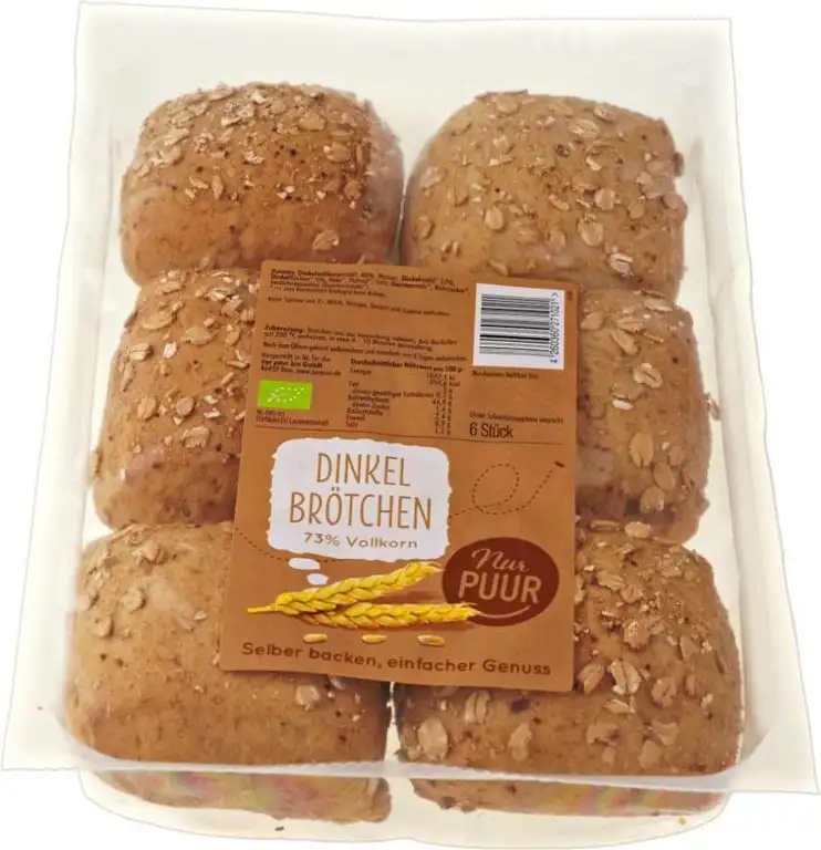 nur puur Bio Dinkel Brötchen 73% Vollkorn (1 x 300 gr)