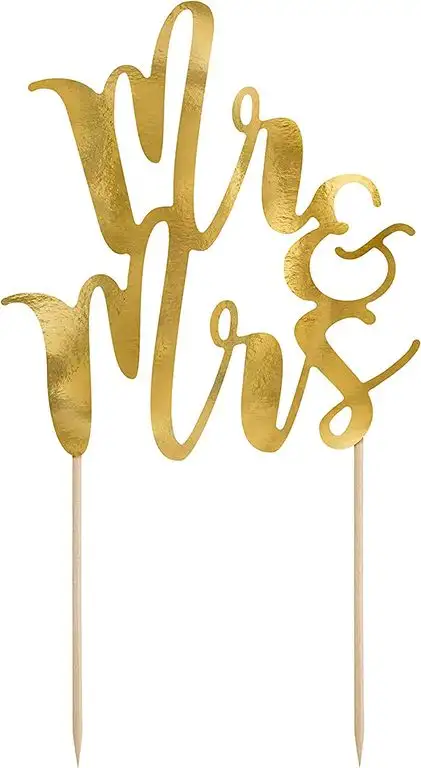 PartyDeco Pick Mr&Mrs Brautpaar für Kuchen