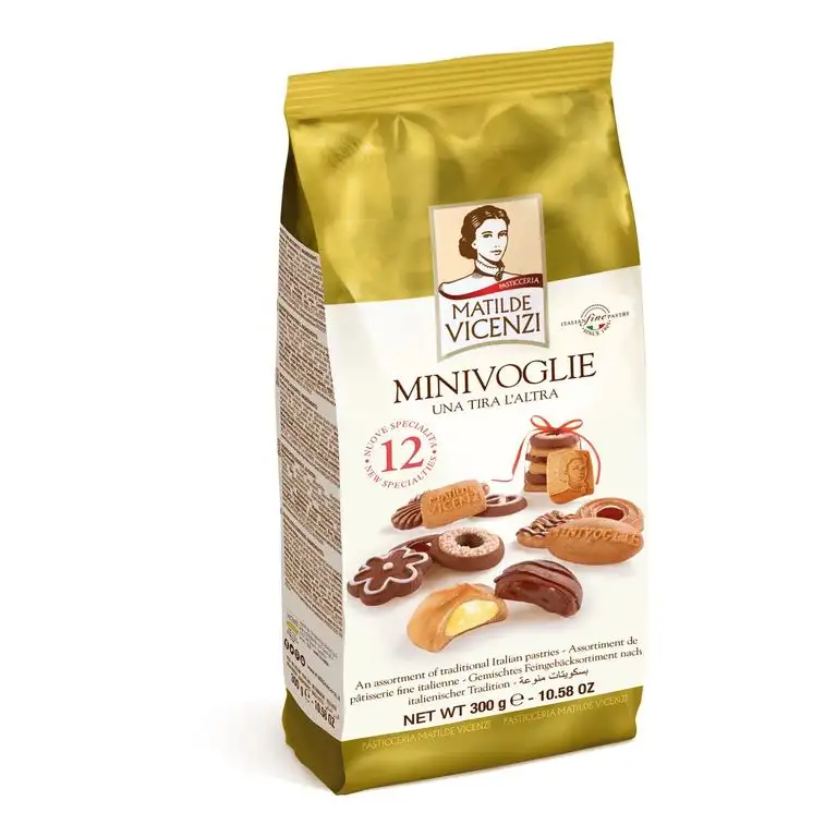 Matilde Vicenzi MilleVoglie - Italienische Gebäckmischung mit und ohne Schokolade - Großpackung aus Keksen und Gebäck Beutel, 300 g