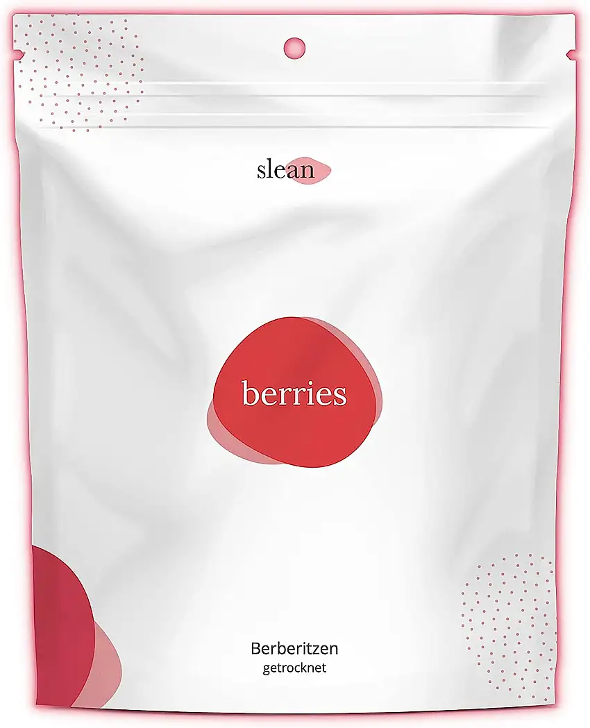 slean berries Berberitzen getrocknet - 450g Berberitzen Beeren ohne Zuckerzusatz ungeschwefelt vegan glutenfrei mit Antioxidantien & Berberin - wild gesammelt getrocknete Berberitzen kaufen