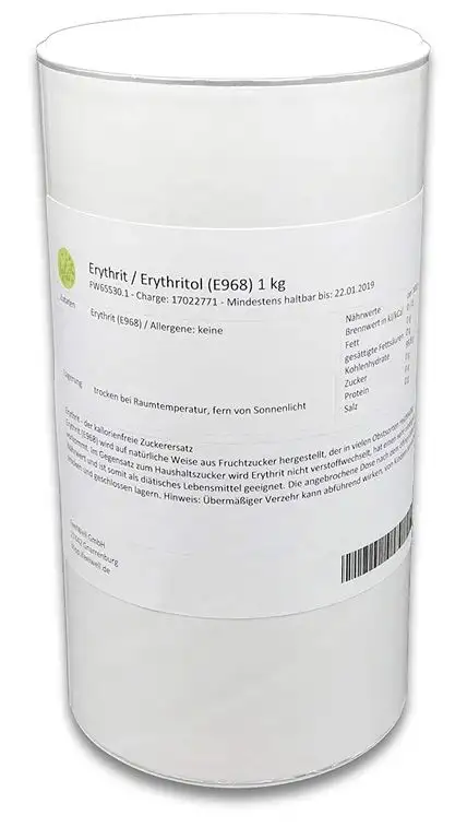 1 kg BIO Erythrit Erythritol kalorienfrei Zuckeraustauschstoff Zuckerersatz low carb