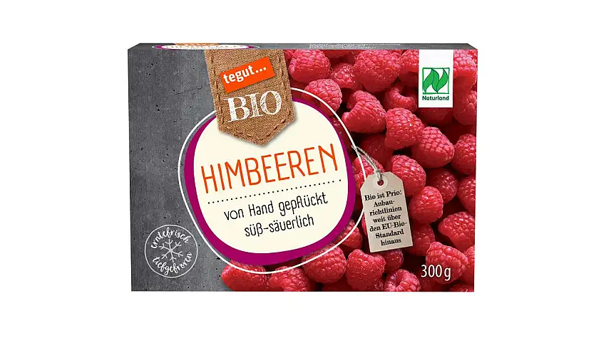 tegut... Bio Himbeeren, 1 x 300 g (Tiefgefroren)