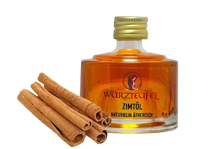 Zimtöl, NATURREIN, ÄTHERISCH. Cassiaöl aus frischer Ernte. Spitzenqualität. Stapelbare Glasflasche 40ml.