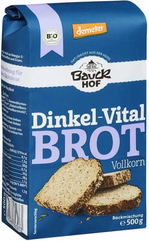 Bauckhof Bio Bauckhof Demeter Dinkel Vitalbrot Vollkorn (2 x 500 gr)