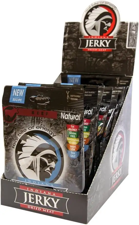 Indiana Jerky Beef Jerky Natural, 250 g