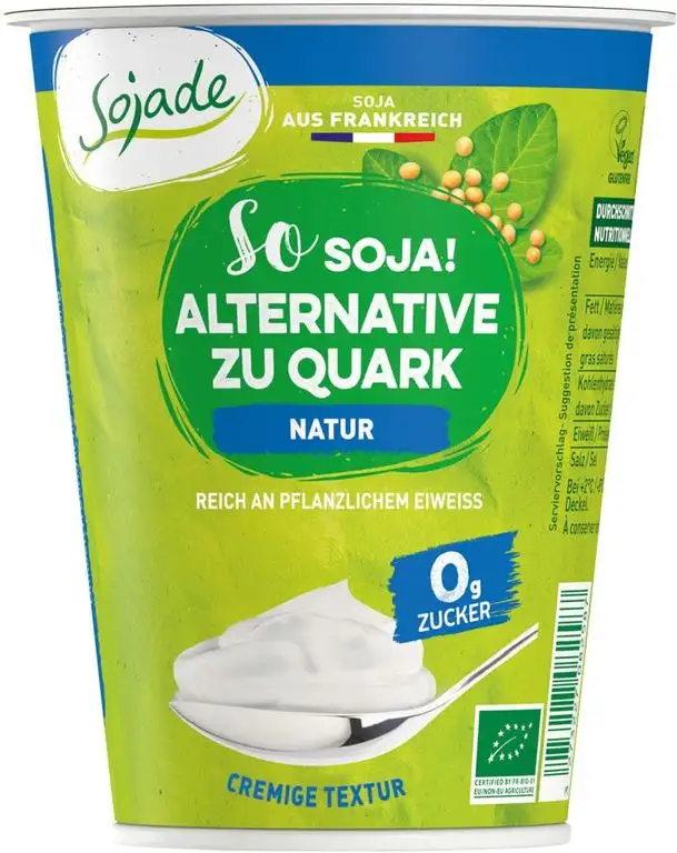 Sojade Bio Bio Soja pflanzliche Alternative zu Quark Natur (6 x 400 gr)