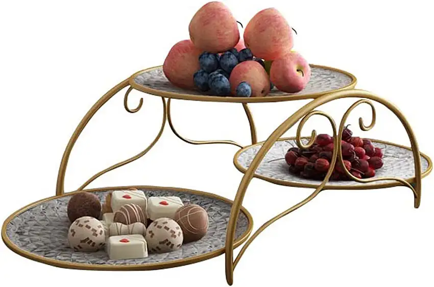 TOMYEUS Obstkörbe Moderne minimalistische Design Fruchtschale High-End-Wohnzimmer Couchtisch Dessert Tablett Candy Snack Aufbewahrungstabelle Obstschale