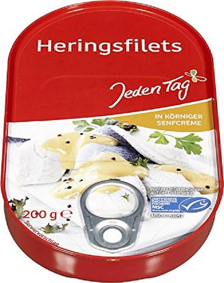 Jeden Tag MSC Heringsfilets in Senfcreme, 200g