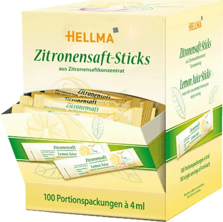 Hellma Zitronensaft - Sticks100X4G, 1er Pack (1 x 400 ml)