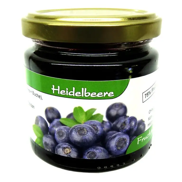 Xylit deluxe Fruchtaufstrich"Heidelbeere" ohne Zuckerzusatz, mit finnischem Xylit (Birkenzucker) gesüßt, 75% Fruchtanteil (mehr als Marmeladen), Low Carb, 190 g