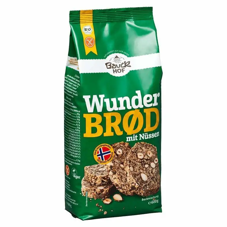 Bauck Bio Wunderbrot Nuss, 600 g