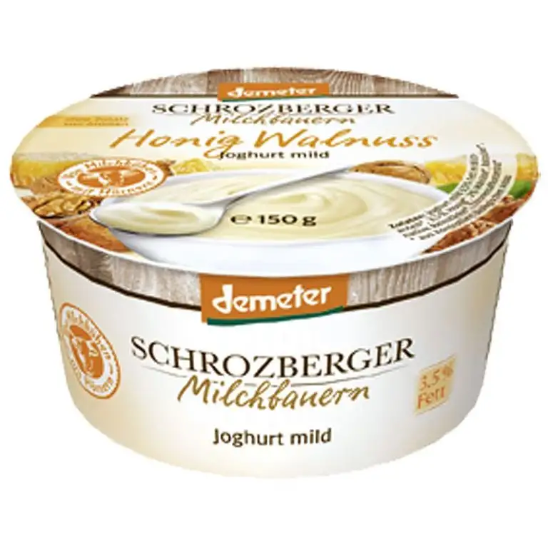 Schrozberger Milchbauern Joghurt mit Honig & Walnuss inkl. Kühlverpackung (150 g) - Bio