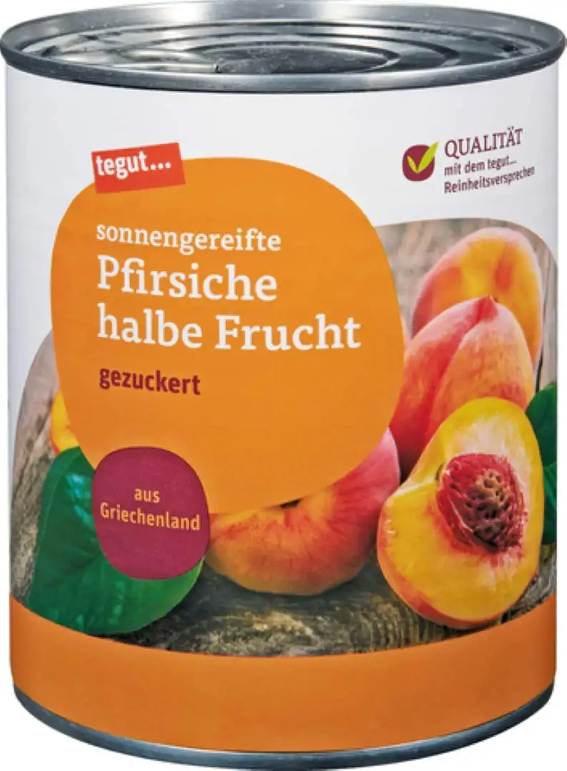 tegut... Pfirsiche halbe Frucht, 820g