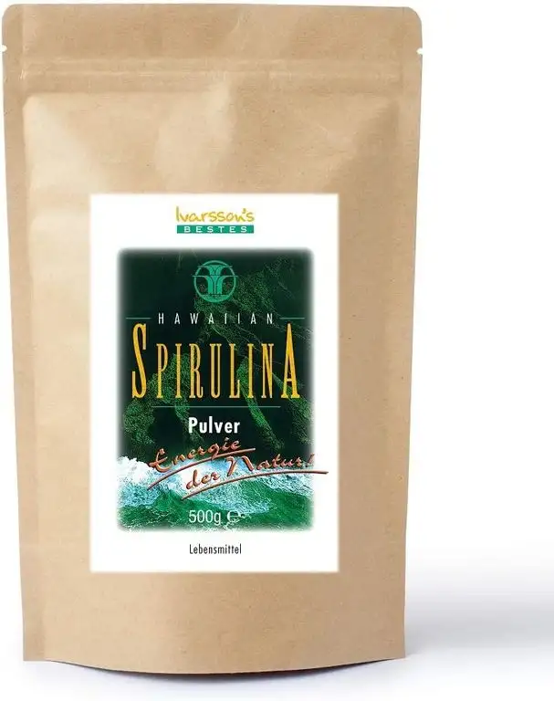 Original Hawaiian Spirulina I 500g Pulver I Ivarssons Spirulina I natürliches Spirulina getrocknet I Algen Pulver mit reinem Spirulina I Nachfüllpackung
