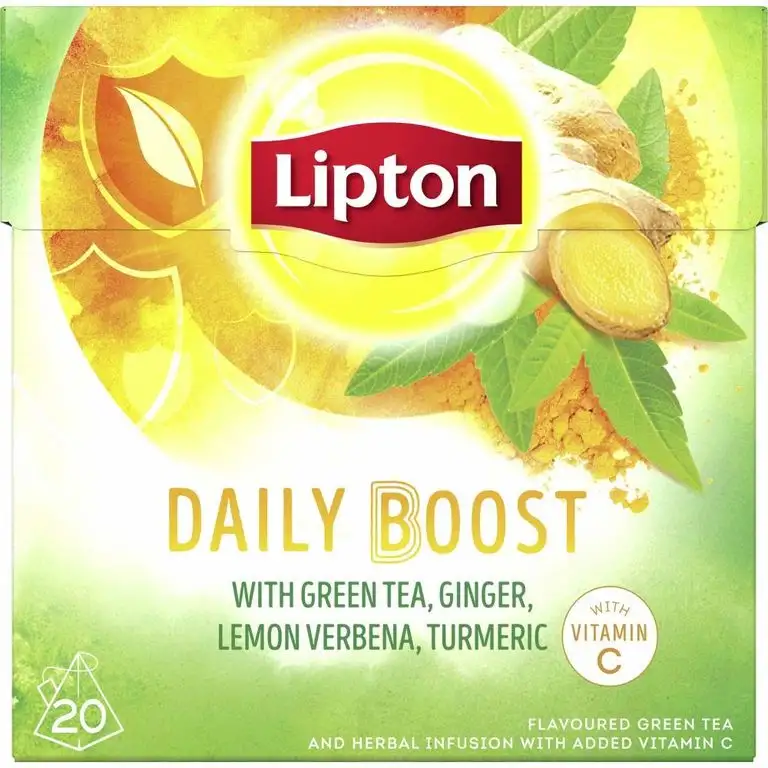 Lipton Grüner Tee Daily Boost Pyramidenbeutel, 20 Stück