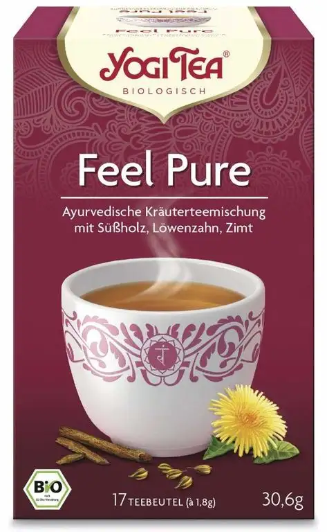 YogiTea Feel Pure, 17 Teebeutel, 3er Pack (3 x 30,6 g)