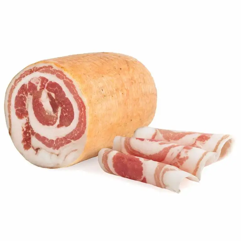 Pancetta Arrotolata (Bauchspeck) gerollt, Italienisches Schweinefleisch, von Hand massiert, Halb-Stück, sehr delikat, 1.6 kg