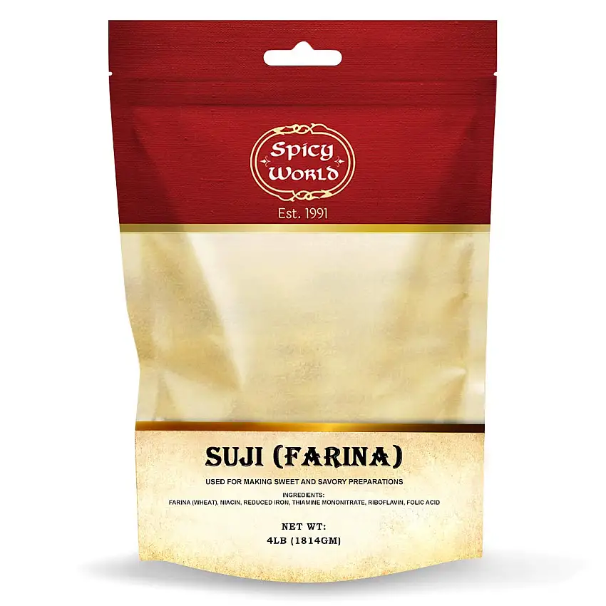 Spicy World Creamy Wheat Farina Grob Sack - Suji, Rava - Angebaut in den USA (1,8 kg)
