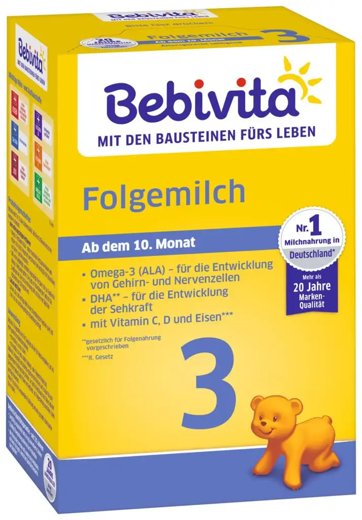 Bebivita 3 Folgemilch - ab dem 6. Monat, 4er Pack (4 x 500g)