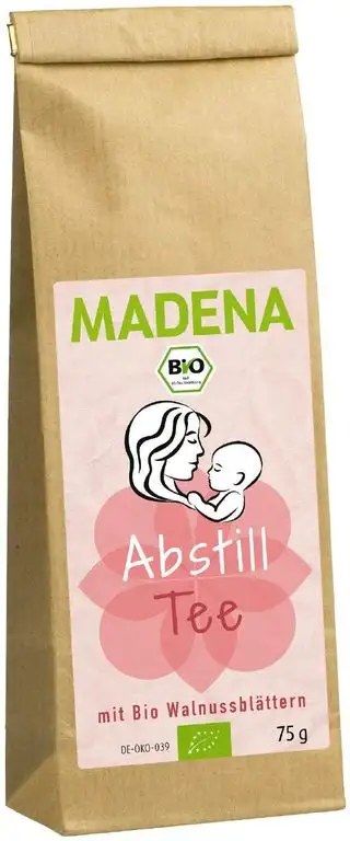 MADENA Bio Abstilltee | Sanfter Bio Abstilltee in Apothekenqualität | Hilft beim Abstillen | Kräutertee mit Bio Walnussblättern