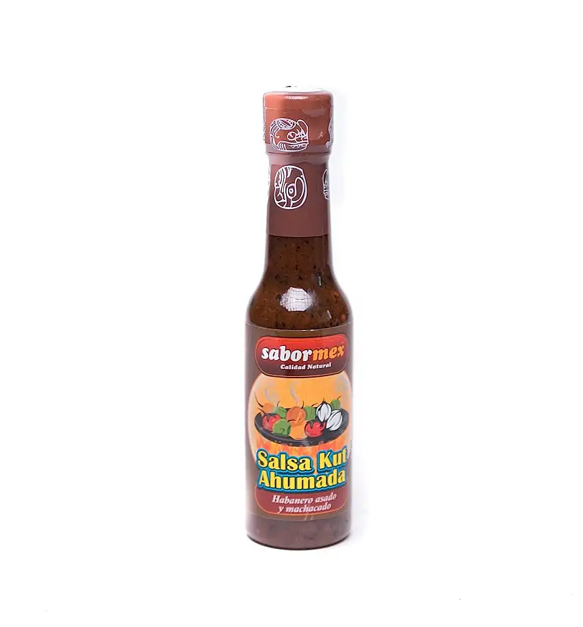 SABORMEX Smoked Habanera Kut Sauce 148 ml, mit Habanero Chile, scharfe Sauce für mexikanisches Essen