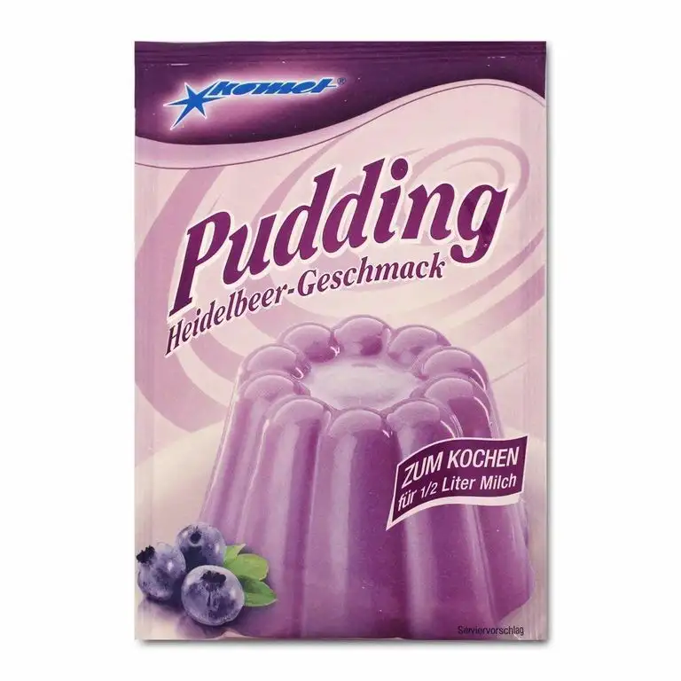 5er Pack Komet Pudding Heidelbeer-Geschmack (5 x 40 g) zum Kochen Puddingpulver Dessert Puddingdessert