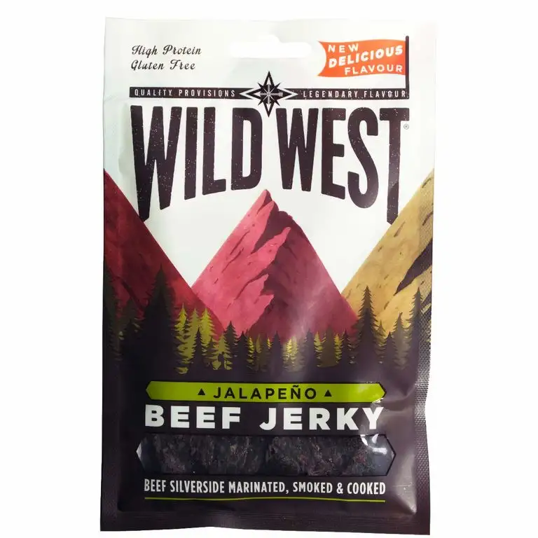 Wild West Jalapeno Natural Beef Jerky 70 Grams Pack