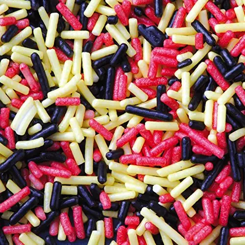 Cake Company Zuckerstreusel schwarz-rot-gold 400 gr 1er Pack (1 x 400 g)