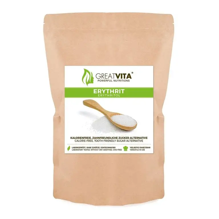 MeaVita Erythrit Kalorienfreie Zucker-Alternative, 1er Pack (1x 1000 g) im Beutel