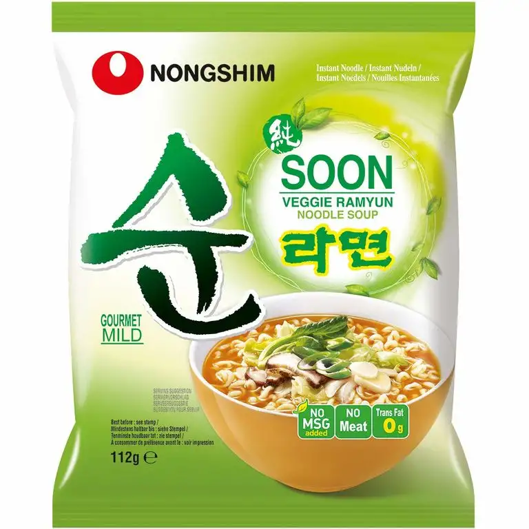 Nong Shim Instantnudeln, Soon Veggie Ramyun mild, 112 g