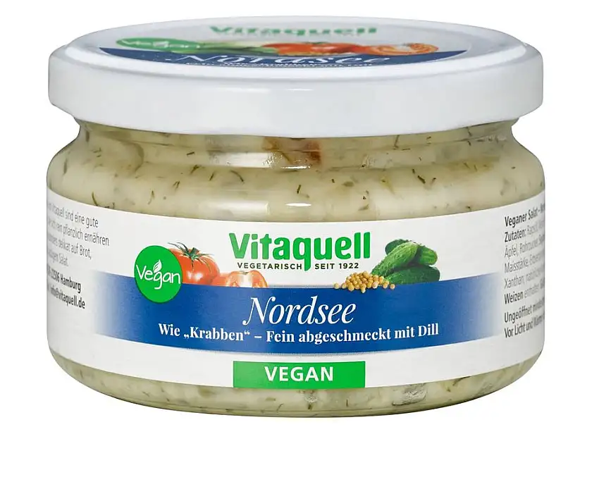 Vitaquell Nordsee-Salat Veganer Salatgenuss – wie „Krabbensalat“, 180 g.