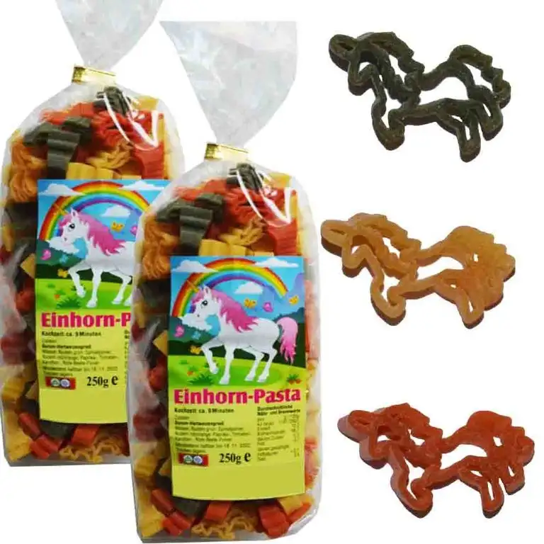 2 Packungen Einhorn-Nudeln // 500g Einhornnudeln Hartweizengrieß
