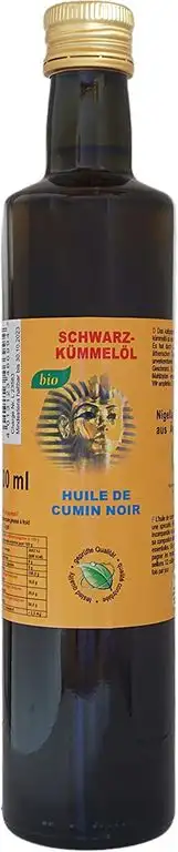 Pures Schwarzkümmelöl Bio - Nigella sativa aus Ägypten 500ml