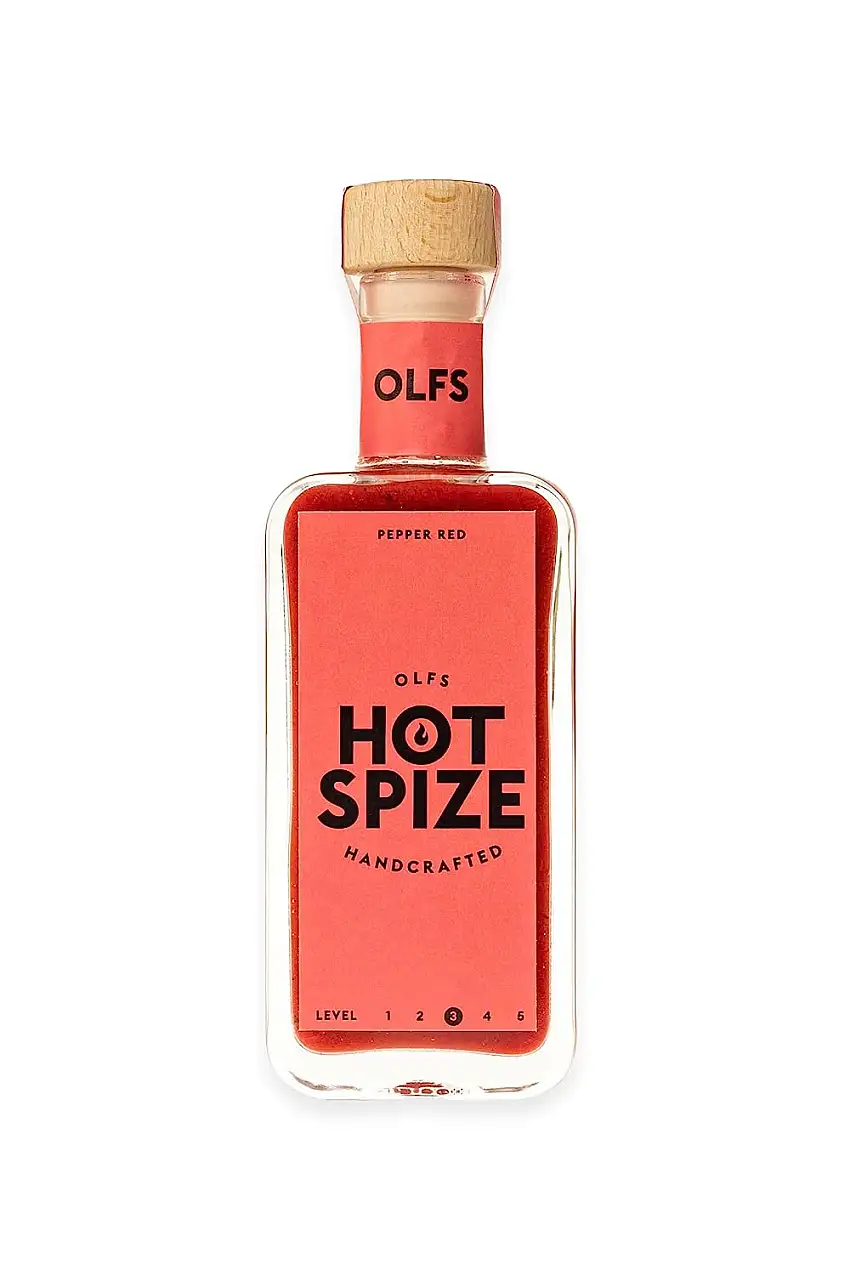Olfs Hot Spize Pepper Red vegane Chilisauce, 100ml