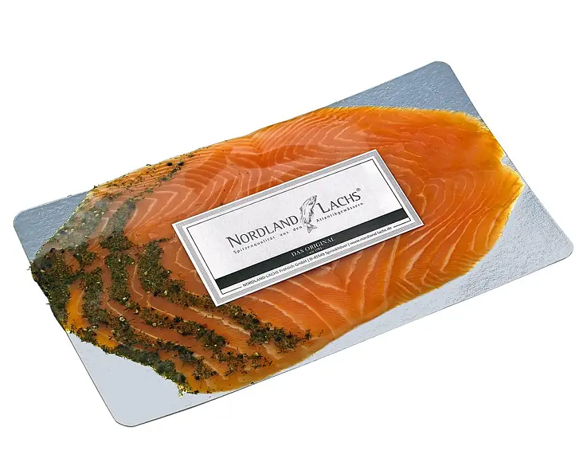 250g Nordland Lachs SELECTION mit Ultrapremium Gravedlachs und Räucherlachs je 125g geschnitten - TOP Kühlversand