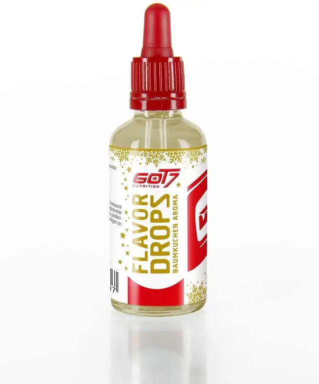 Got7 Flavor Drops X-MAS Edition - Aromatropfen – Flavordrops Kalorienfreies Aroma Lebensmittelaroma Diät Fitness 50ml (Baumkuchen)