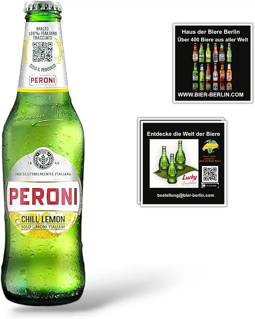 6 x Peroni Bier Chill Lemon 0,33l- Radler aus Italien mit 2% Vol.