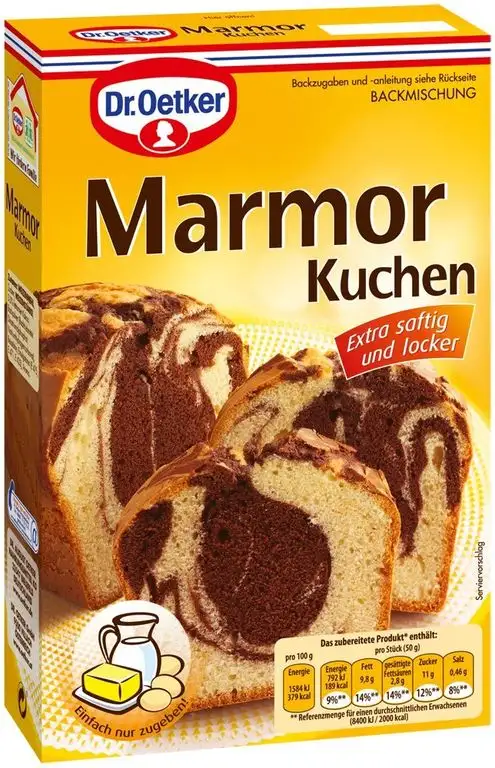 Dr. Oetker Marmorkuchen, 4er Pack (4 x 400 g)