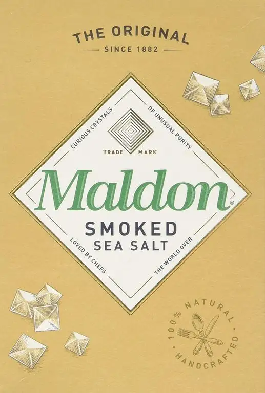 Maldon Geräuchertes Meersalz, schuppige Kristalle, 4,4-Unzen-Boxen (4er Pack)