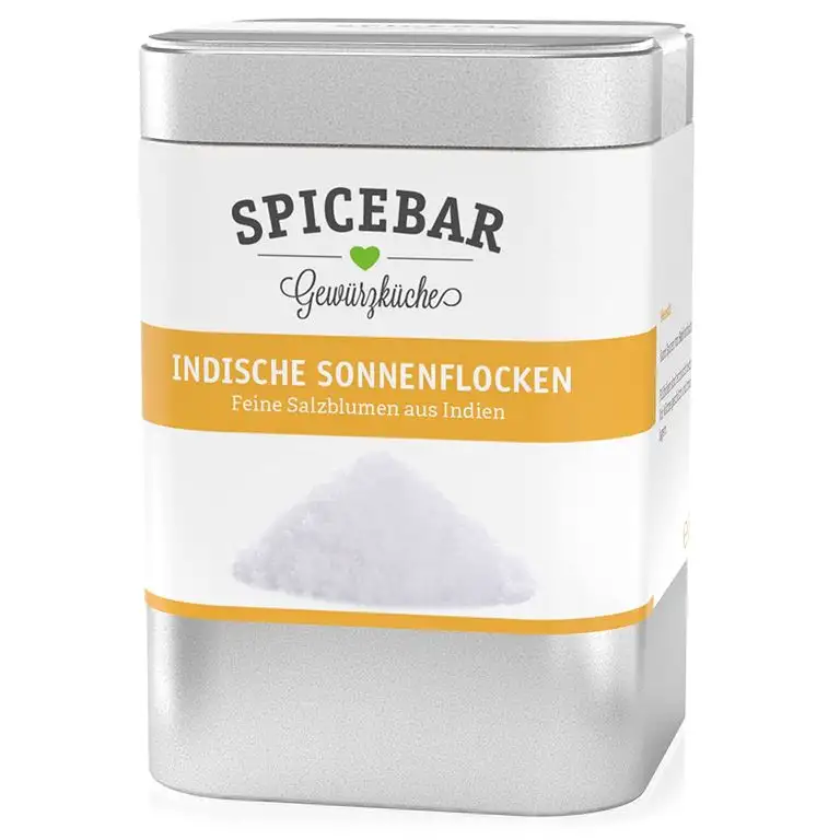 Spicebar Indische Sonnenflocken, Feine Salzblumen aus Indien, Gourmet-Salz (1 x 60g)