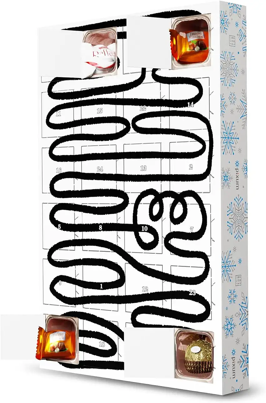 artboxONE Adventskalender mit Pralinen von Ferrero Abstract Yarns Adventskalender Abstrakt