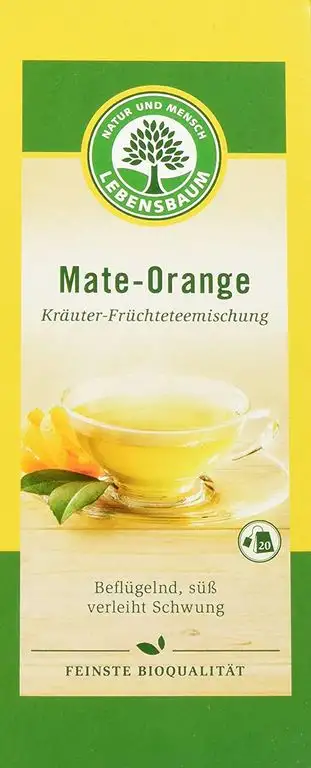 Lebensbaum Kräutertee Im Teebeutel - Mate-Orange (enthält Koffein), 40 g