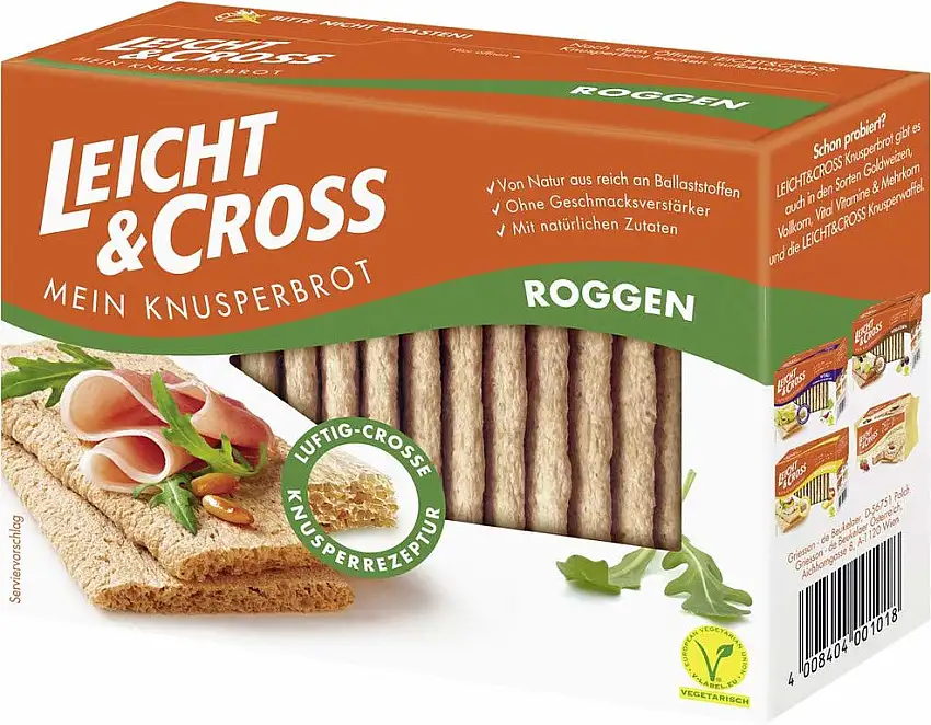 Leicht & Cross Knusperbrot, Roggen 125 g