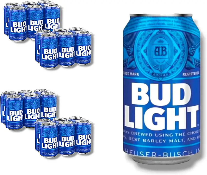 6 x Bud Light Beer 355ml- Amerikanisches Leichtbier in der Dose mit 4,2%