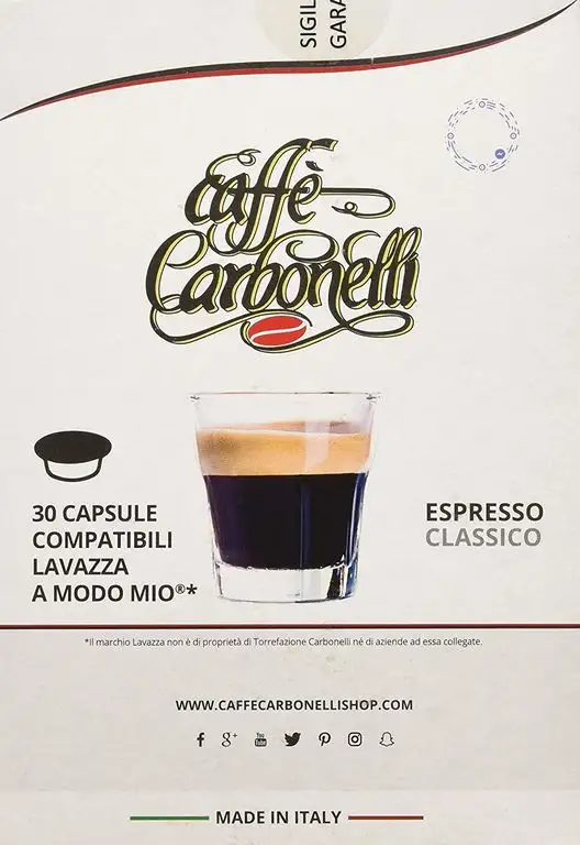 120 Kapseln kompatibel Lavazza a modo mio - Caffè Carbonelli Mischung Classic Neapolitanischer Espressokaffee