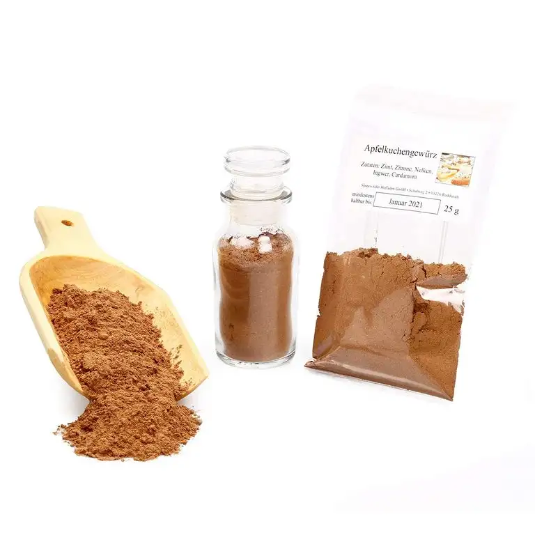 Apfelkuchengewürz, Apfelkuchen, zum Smoothie, Premium-Qualität Gewürz Kuchen backen Backzutaten, Ingwer, Ceylon Zimt, Zitronenschalen, Backgewürze, glutenfrei, 25g