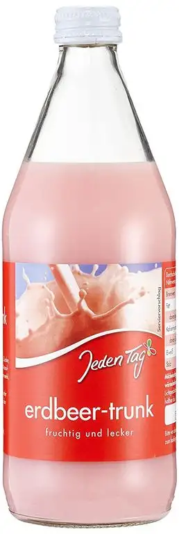 Jeden Tag Erdbeer Drink 0.1 Prozent Fett, 12er Pack (12 x 500 ml)