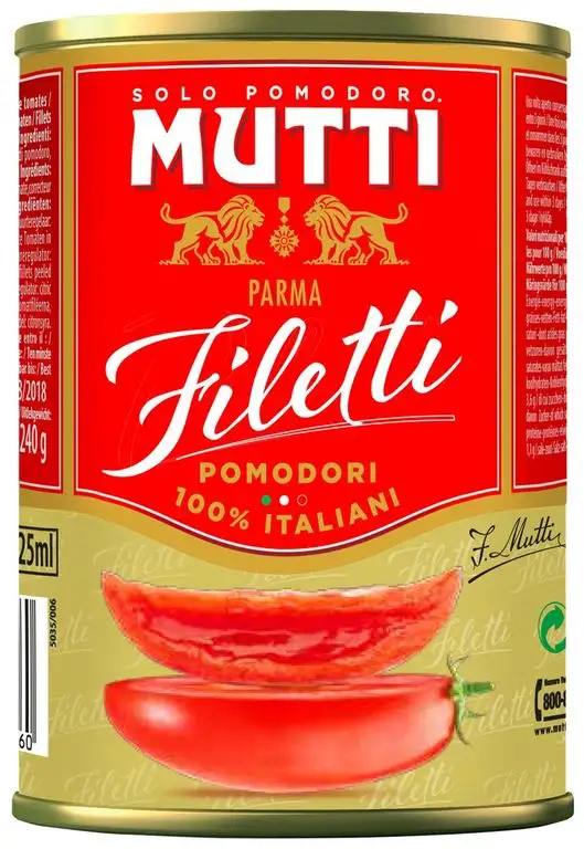 Mutti Filetti di Pomodoro, Tomatenfilets, 6er Pack (6 x 400 g)