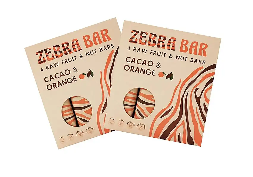 Zebra Bar Cacao & Orange Frucht-Nuss-Riegel | ohne künstlichen Zucker |Roh | Vegan |Gluten- und Laktosefrei | Sport Ernährung | Gesunde Ernährung | Superfood 2x |Value Pack 8 x 35 Gramm ZONAMA FOOD