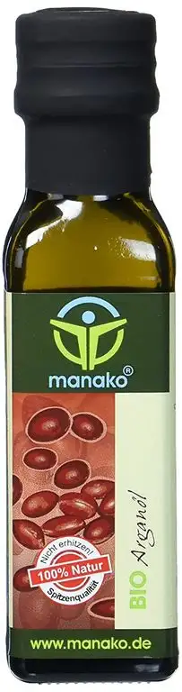 manako BIO Arganöl aus Marokko, geröstet, kaltgepresst, 100% rein, 100 ml Glasflasche (1 x 0,1 l)